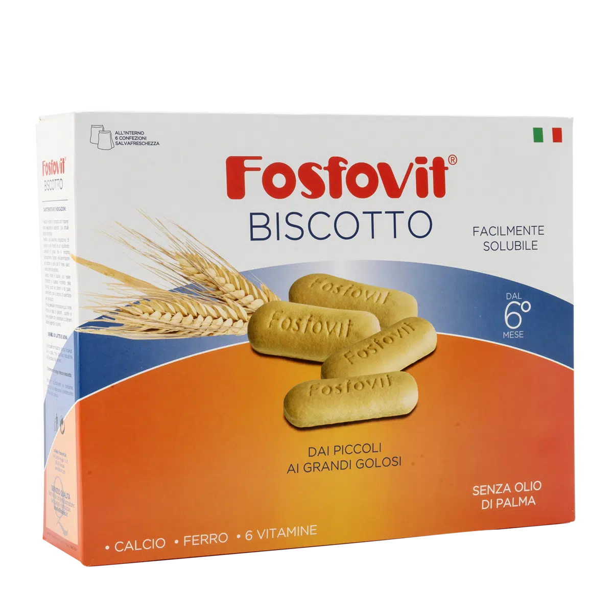 Fosfovit Biscotti Solubili per Bambini senza olio di palma senza latte e uova 750g